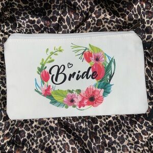 Bride Floral Cosmetic Bag